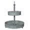 Metal Rustic Round Two Tier Country Farmhouse Tray Serving Stand